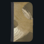 Coque Avec Portefeuille Pour Galaxy S4 Tempête de sable circulaire dans le brun bronzage<br><div class="desc">Il y a beaucoup de mouvement montré dans cette peinture par Megan Meagher. Les remous de couleur ressemblent aux tempêtes de sable circulaires traversant la toile. Mettez ceci sur votre mur aujourd'hui !</div>