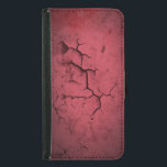 Coque Avec Portefeuille Pour Galaxy S5 Texture Abstraite Argile rouge mur fissuré<br><div class="desc">Un design abstrait. Texture couleur argile rouge qui ressemble à un vieux mur patiné avec de nombreuses fissures le long de sa surface.</div>