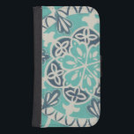 Coque Avec Portefeuille Pour Galaxy S4 Tuile bleue I de batik<br><div class="desc">Floral</div>