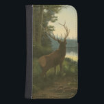 Coque Avec Portefeuille Pour Galaxy S4 Vue arrière du lac Elk Vue sur un lac<br><div class="desc">Vivez-vous loin de la nature ? Cette belle et pourtant classique image donne une impression de tranquillité et les couleurs de l'élan sont précises ce qui rend cette image très réaliste. Obtenez cet art de style nature sur vos produits préférés!</div>