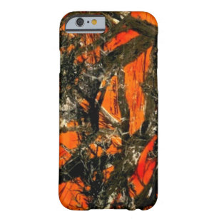 Coque Barely There iPhone 6 "Camouflage de branche d'arbre orange "