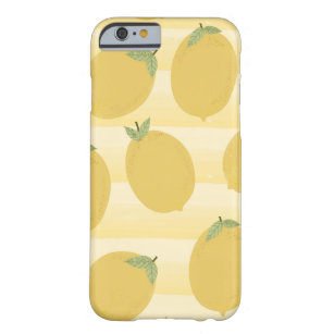 Coque Barely There iPhone 6 Citrons jaunes Fruits d'été Aquarelle de l'eau Fon