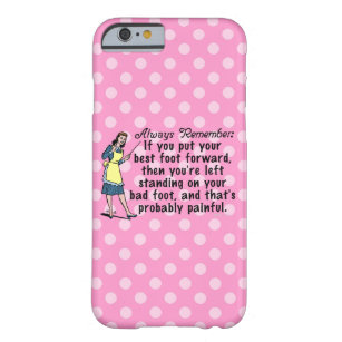 Coque Barely There iPhone 6 Drôle Retro Polka Point Meilleur Pied Démotivation