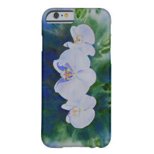 Coque Barely There iPhone 6 Elégante aquarelle blanche orchidées boho tropical