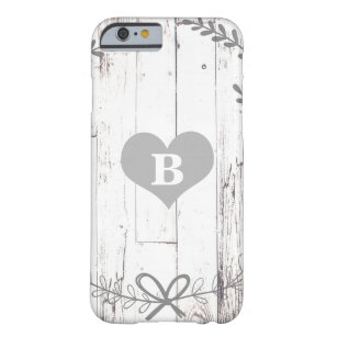Coque Barely There iPhone 6 Maison rustique en bois blanc Shabby Chic Custom