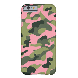 Coque Barely There iPhone 6 Motif vert rose de camouflage de Camo d'armée de