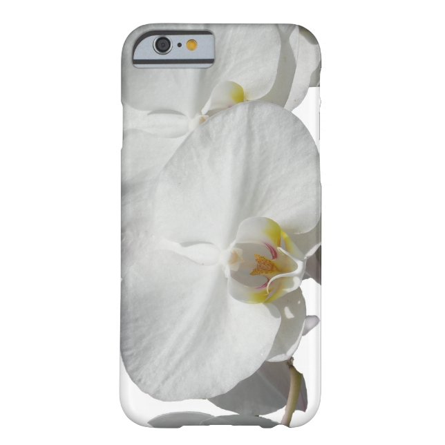 Coque Barely There iPhone 6 Orchidées tropicales blanches (Dos)
