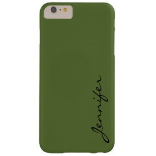 Coque Barely There iPhone 6 Plus Arrière - plan couleur vert olive foncé