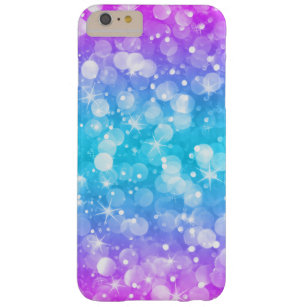 Coque Barely There iPhone 6 Plus Glam Bokeh Parties scintillant Ombre rose et bleu 