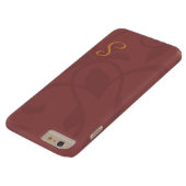 Coque Barely There iPhone 6 Plus Monogramme floral marsala Vin et or (Bas)