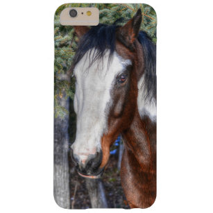 Coque Barely There iPhone 6 Plus Pinto Peinture Stallion & Arbres À feuillage persi