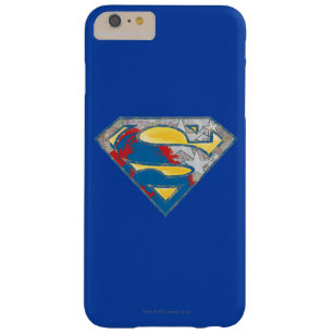 Coque Barely There iPhone 6 Plus Superman S-Shield   Logo gris jaune rouge noir