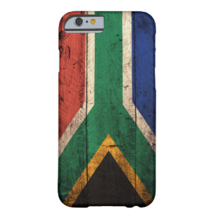 Coque Barely There iPhone 6 Vieux drapeau en bois de l'Afrique du Sud
