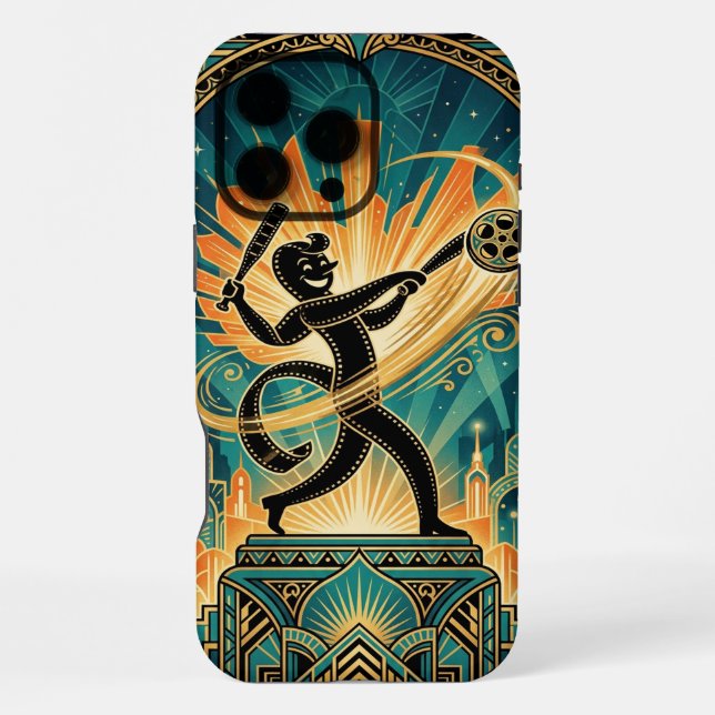 Coque Black Gold Teal pour iPhone 16 Pro Max | Vin (Verso)