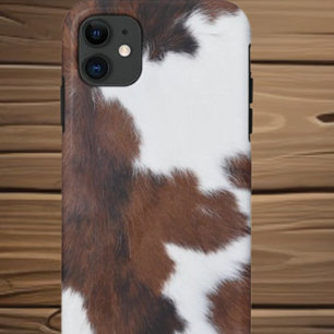 Coque blanc Brown-coque iphone de la vache