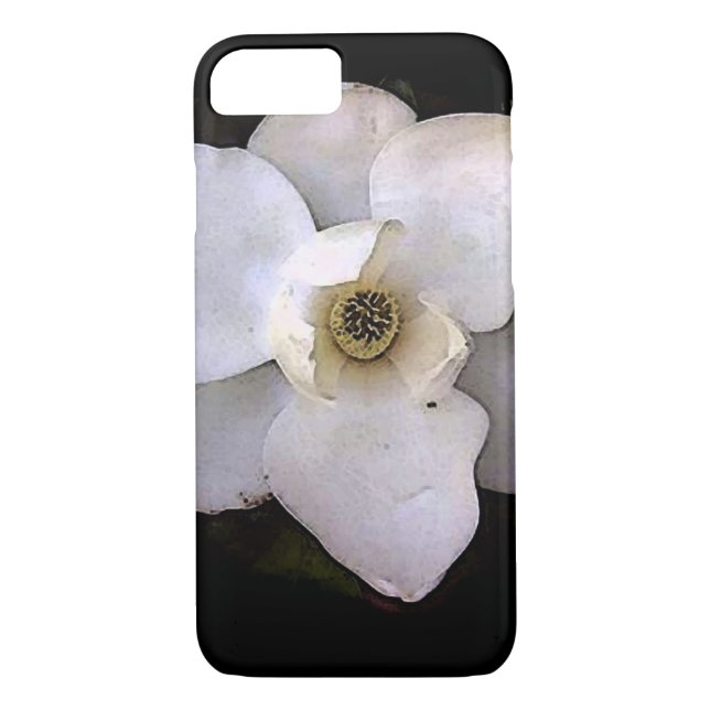 Coque blanc Magnolia iPhone 7 (Dos)