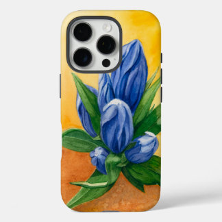 Coque Blue Bloom iPhone 16 Pro - Art Botanique