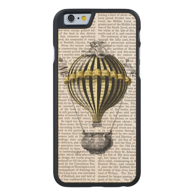 Coque Carved En Bois Pour iPhone Balloon d'Imaginaire baroque 3 (Dos)