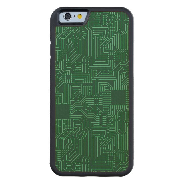 Coque Carved En Bois Pour iPhone Carte d'ordinateur (Dos)
