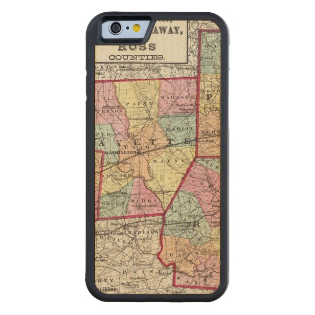 Coque Carved En Bois Pour iPhone Comtés de Ross (Dos)