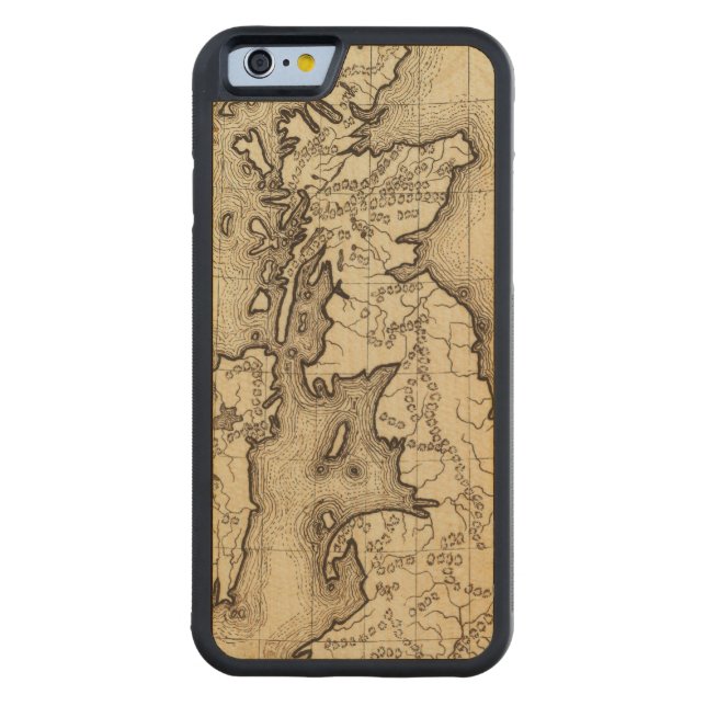 Coque Carved En Bois Pour iPhone Îles britanniques (Dos)