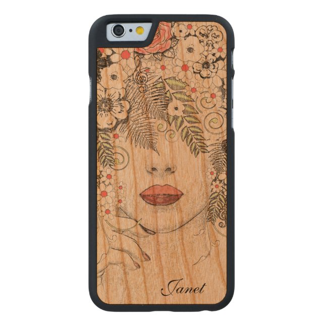 Coque Carved En Bois Pour iPhone Mère Nature Abstrait iPhone en bois 6 Coque (Dos)
