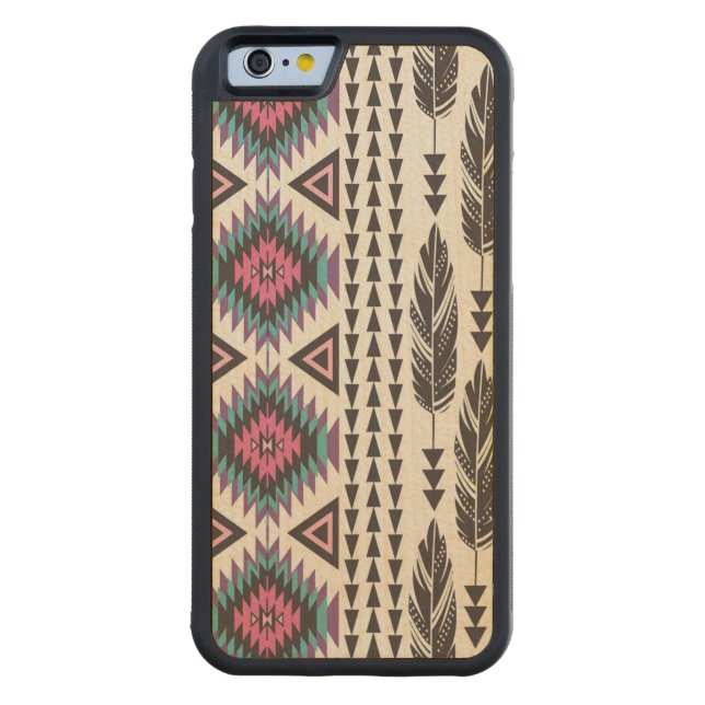 Coque Carved En Bois Pour iPhone Tribal Spirit Maple Wood iPhone 6 Coque (Dos)