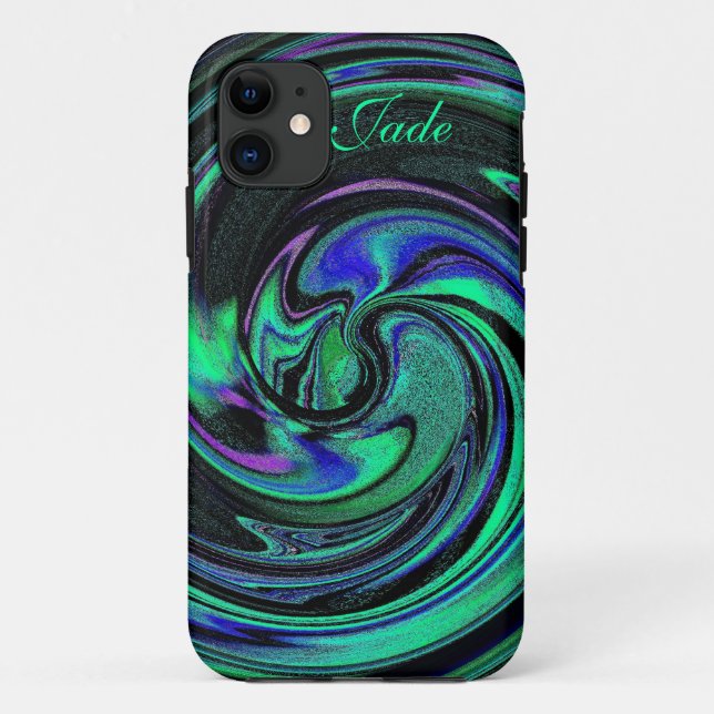Coque Case-Mate iPhone Abstrait Aqua Swirls iPhone 5 Coque (Dos)