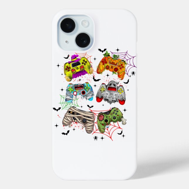 Coque Case-Mate iPhone Amusant Gamer Halloween téléphone iPhone 15 Coque (Verso)