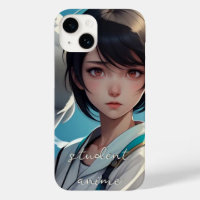 Anime étudiante Coque monogramme - coque iphone d'