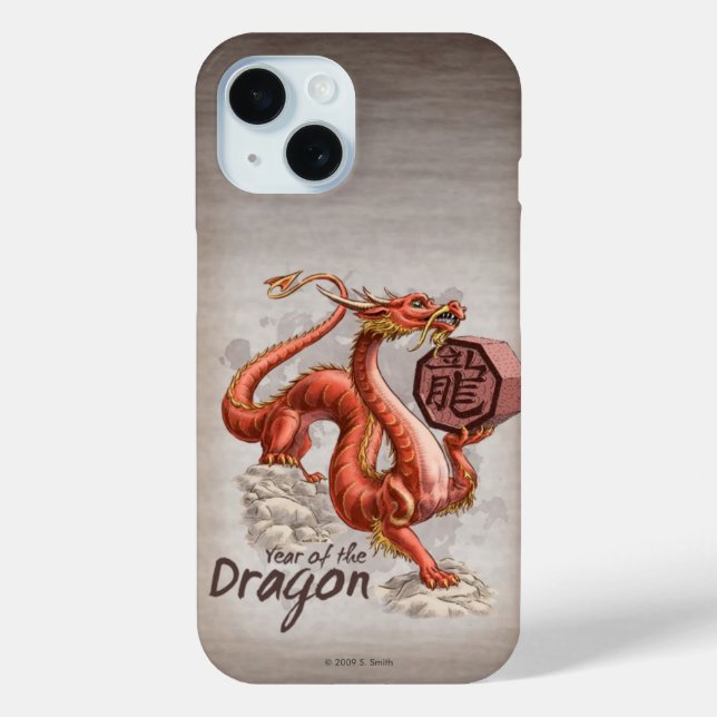 Coque Case-Mate iPhone Année du Dragon chinois Zodiac coque iphone d'art (Verso)