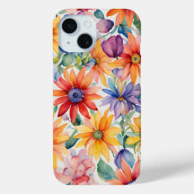 Aquarelle fleurie coloré iPhone / coque ipad