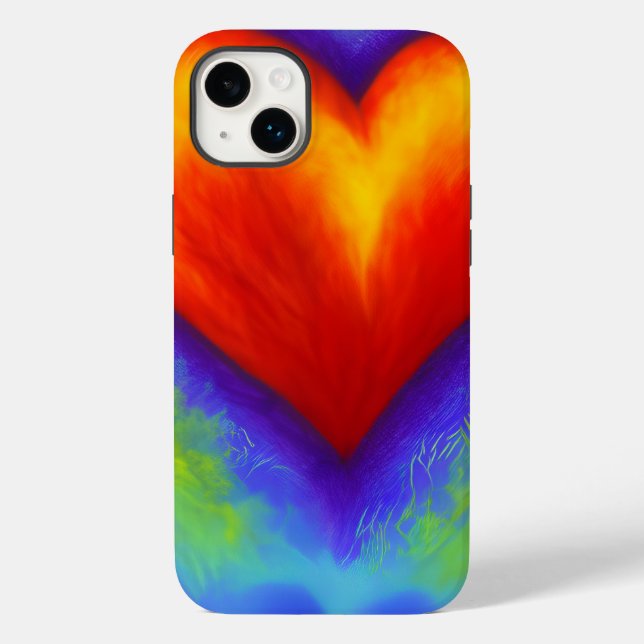 Coque Case-Mate iPhone Aquarelle Rainbow Heart Design coque iphone person (Verso)