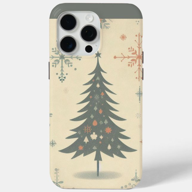 Coque Case-Mate iPhone Arbre de Noël rétro/vintage iPhone / coque ipad (Verso)