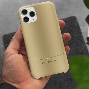 Coque Case-Mate iPhone Arrière - plan en or métallique minimaliste Coque-