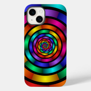 Coque Case-Mate iPhone Arrondi et psychédélique coloré Art moderne fracta