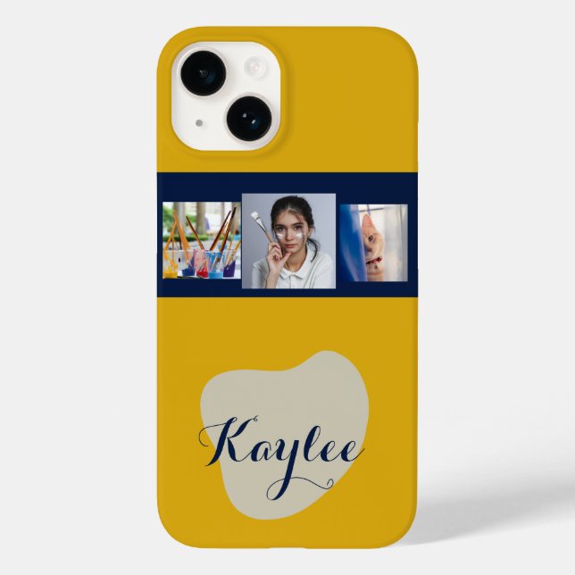 Coque Case-Mate iPhone Art Collage Script Monogramme coque iphone (Verso)