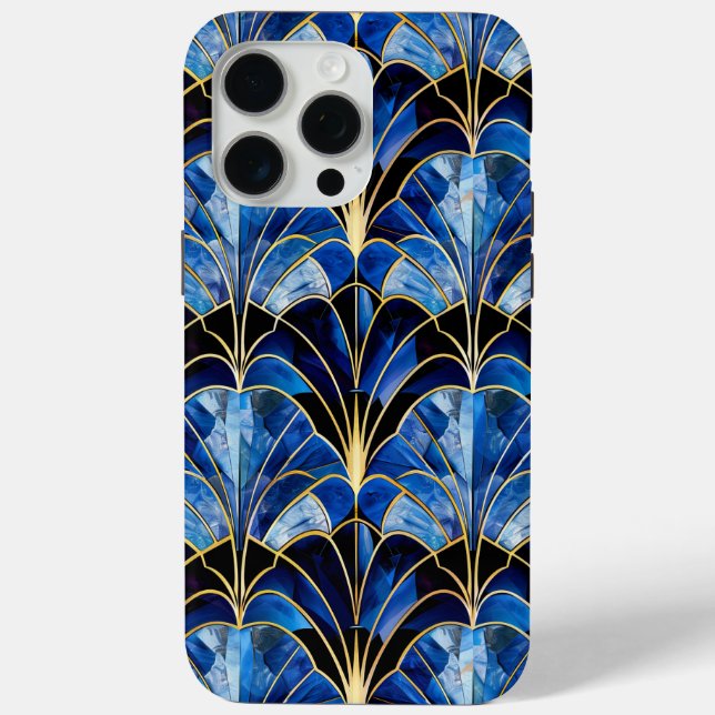 Coque Case-Mate iPhone Art déco Inspiré bleu couleur iPhone / coque ipad (Verso)