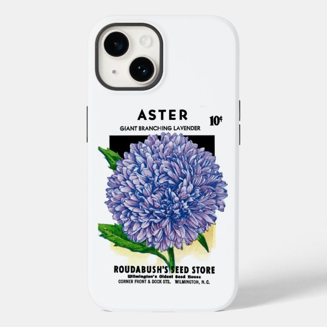 Coque Case-Mate iPhone Aster Vintage Seed Packet Coque-Mate coque iphone (Verso)