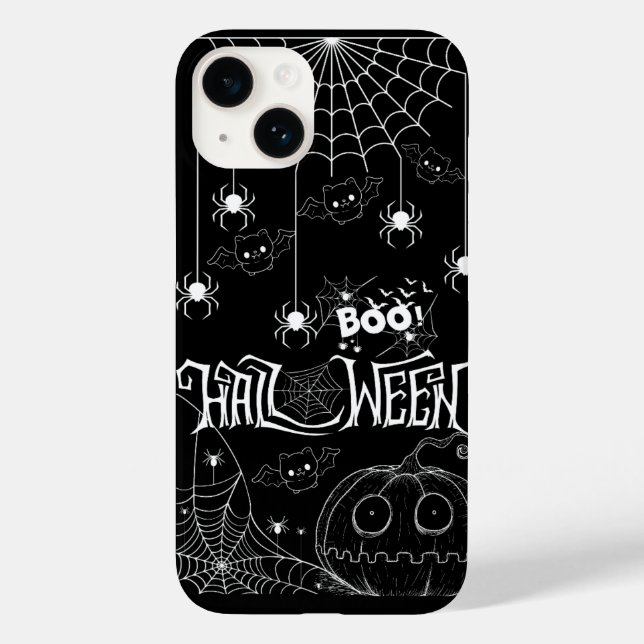 Coque Case-Mate iPhone Bats mignons et Citrouille Éffrayant coque iphone (Verso)