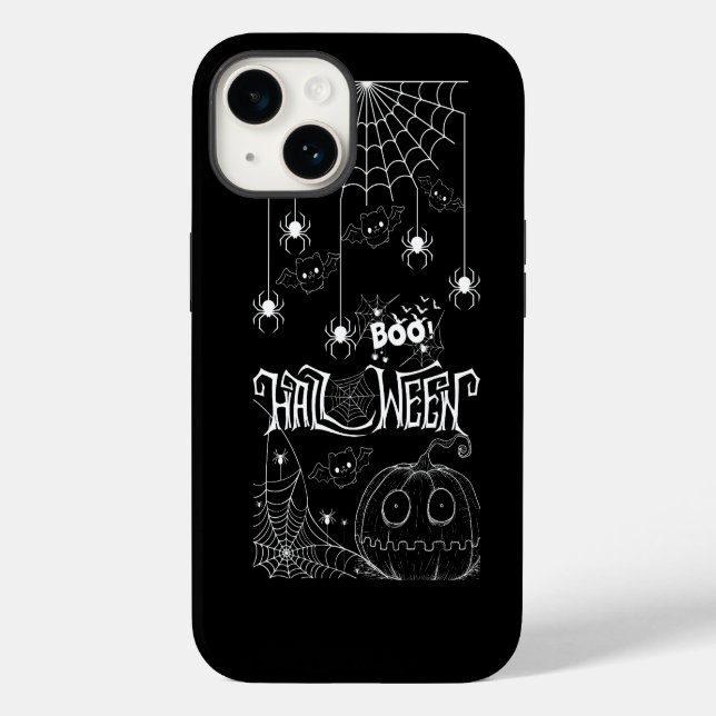 Coque Case-Mate iPhone Bats mignons et Citrouille Éffrayant coque iphone (Verso)