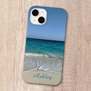 Coque Case-Mate iPhone Bleu des vagues de l'océan sur la plage des Caraïb