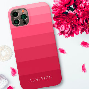 Coque Case-Mate iPhone Blocs couleur Magenta rose Nom monochromatique