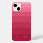 Coque Case-Mate iPhone Blocs couleur Magenta rose Nom monochromatique (Back)