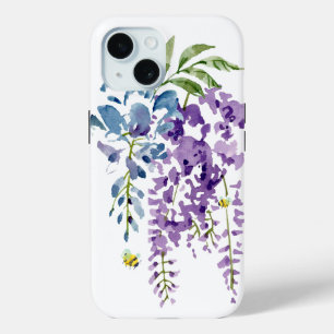 Coque Case-Mate iPhone Blue Purple Wisteria Floral Bee iPhone / coque ipa