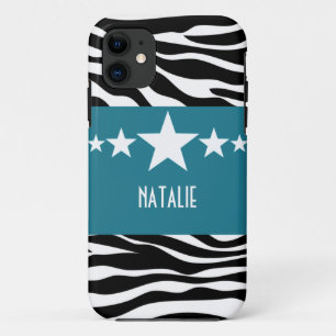 Coque Case-Mate iPhone Blue Sassy Star Zebra BT iPhone 5 Coque