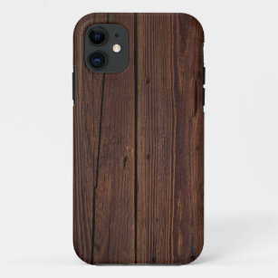 Coque Case-Mate iPhone Bois Brown foncé rustique clôture en bois Style ch