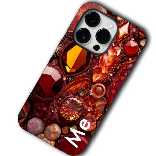 Coque Case-Mate iPhone Boule biologique moderne, Botanique, Rouge, Echarp