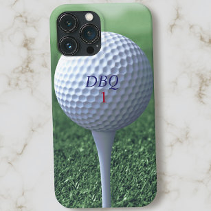 Coque Case-Mate iPhone Boule de golf sur le Golfeur moderne Monogrammed G