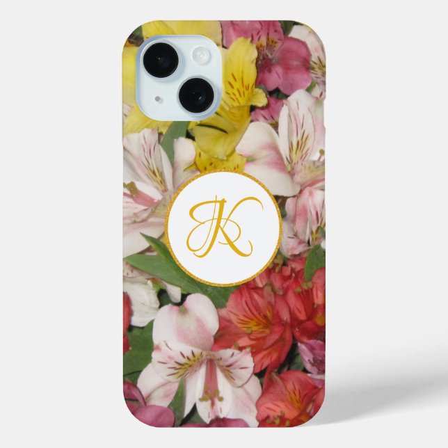 Coque Case-Mate iPhone Bouquet floral Monogramme coque iphone Customisé (Verso)